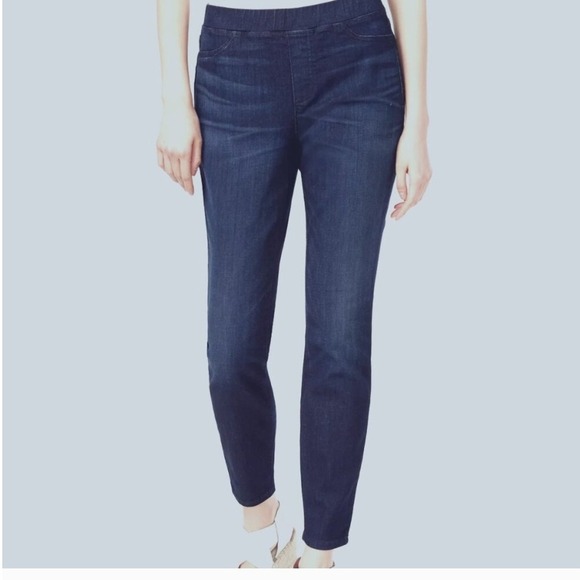Eileen‎ Fisher pullon jeans  blue skinny size m - Picture 1 of 8